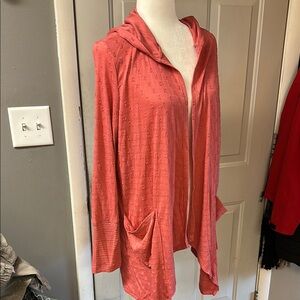 🎉HP🎉 Maurices Pink Hooded Cardigan Sweater